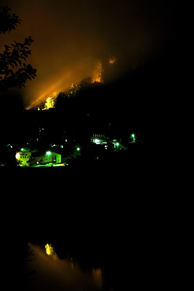 042270 Blick bei Nacht auf Streitberg und Burg